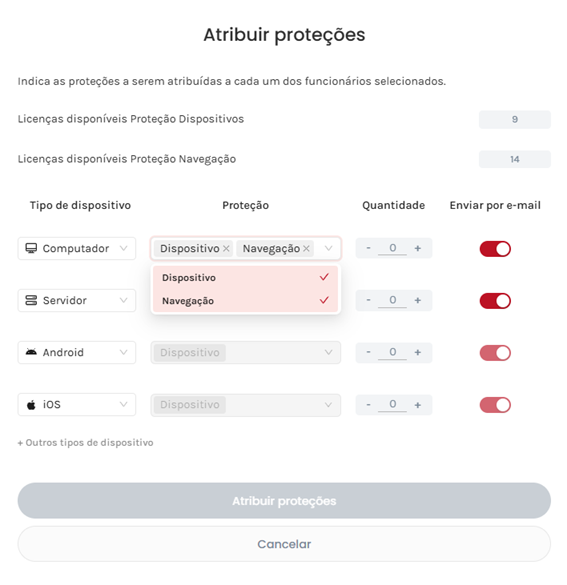 Assign licenses PTBR 1